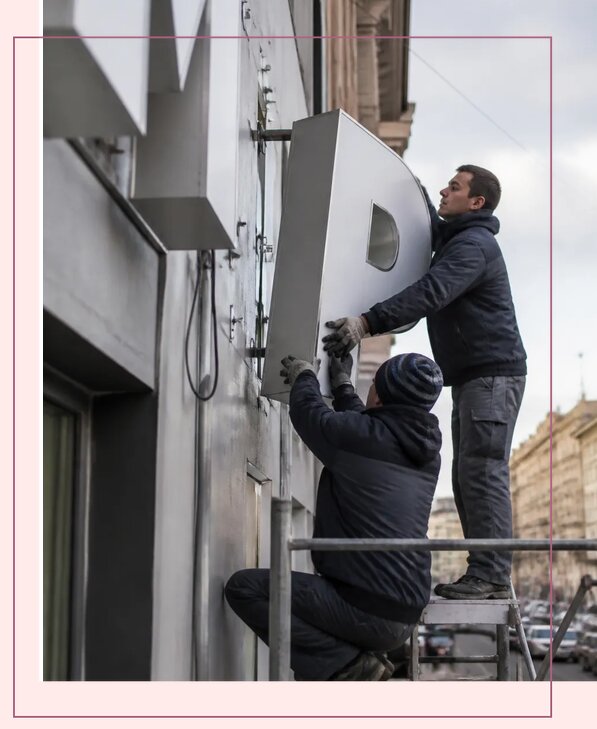 Изготовление и монтаж больших объемных букв в Рязани